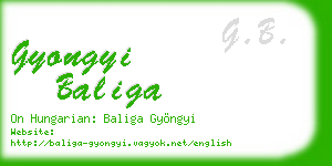 gyongyi baliga business card